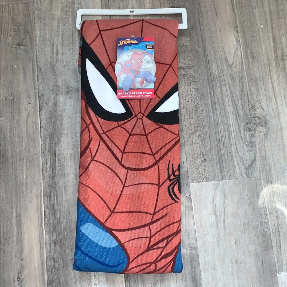 Disney Marvel Spiderman Shaped Beach Towel.